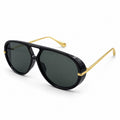 BOTTEGA VENETA - TRENDY - NAVIGATOR - AVIATOR - BLACK GOLDEN - OVERSIZE