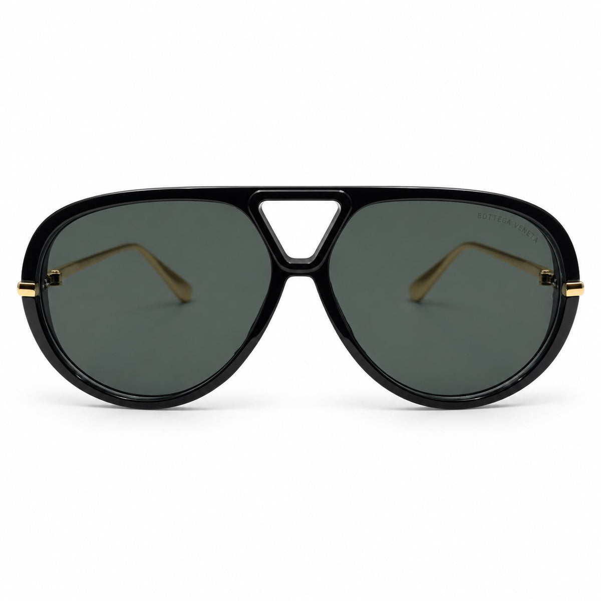 BOTTEGA VENETA - TRENDY - NAVIGATOR - AVIATOR - BLACK GOLDEN - OVERSIZE
