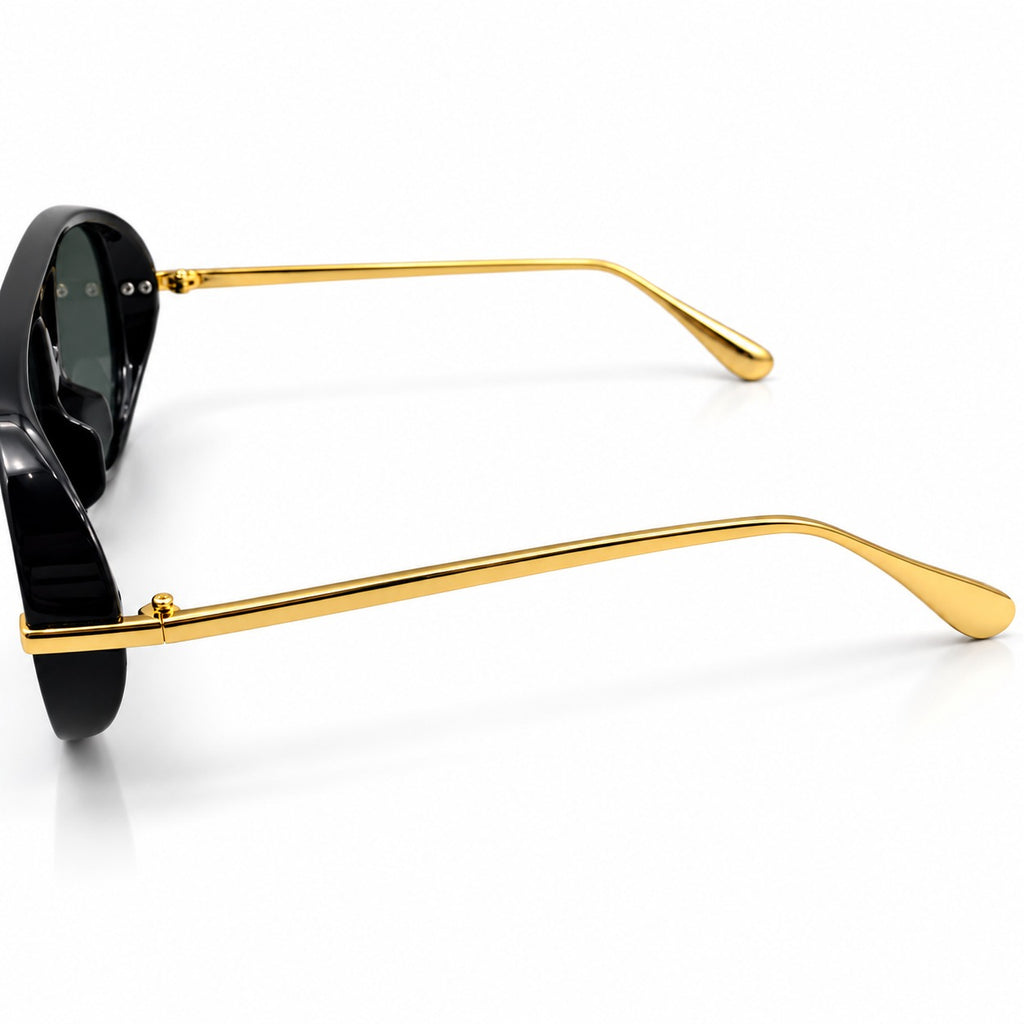 BOTTEGA VENETA - TRENDY - NAVIGATOR - AVIATOR - BLACK GOLDEN - OVERSIZE