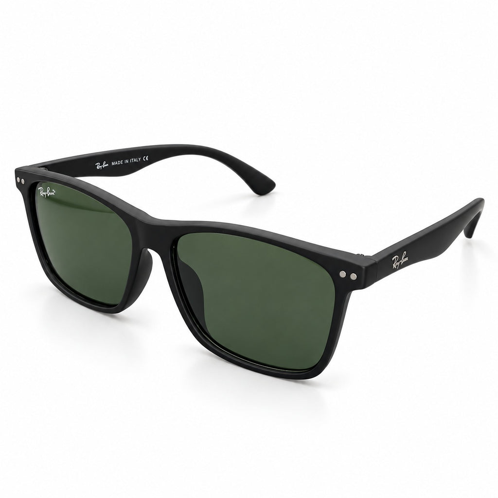 RB 4550 - SUNGLASS - MATTE BLACK - GREEN - POLARISED - SQUARE - LIGHTWEIGHT