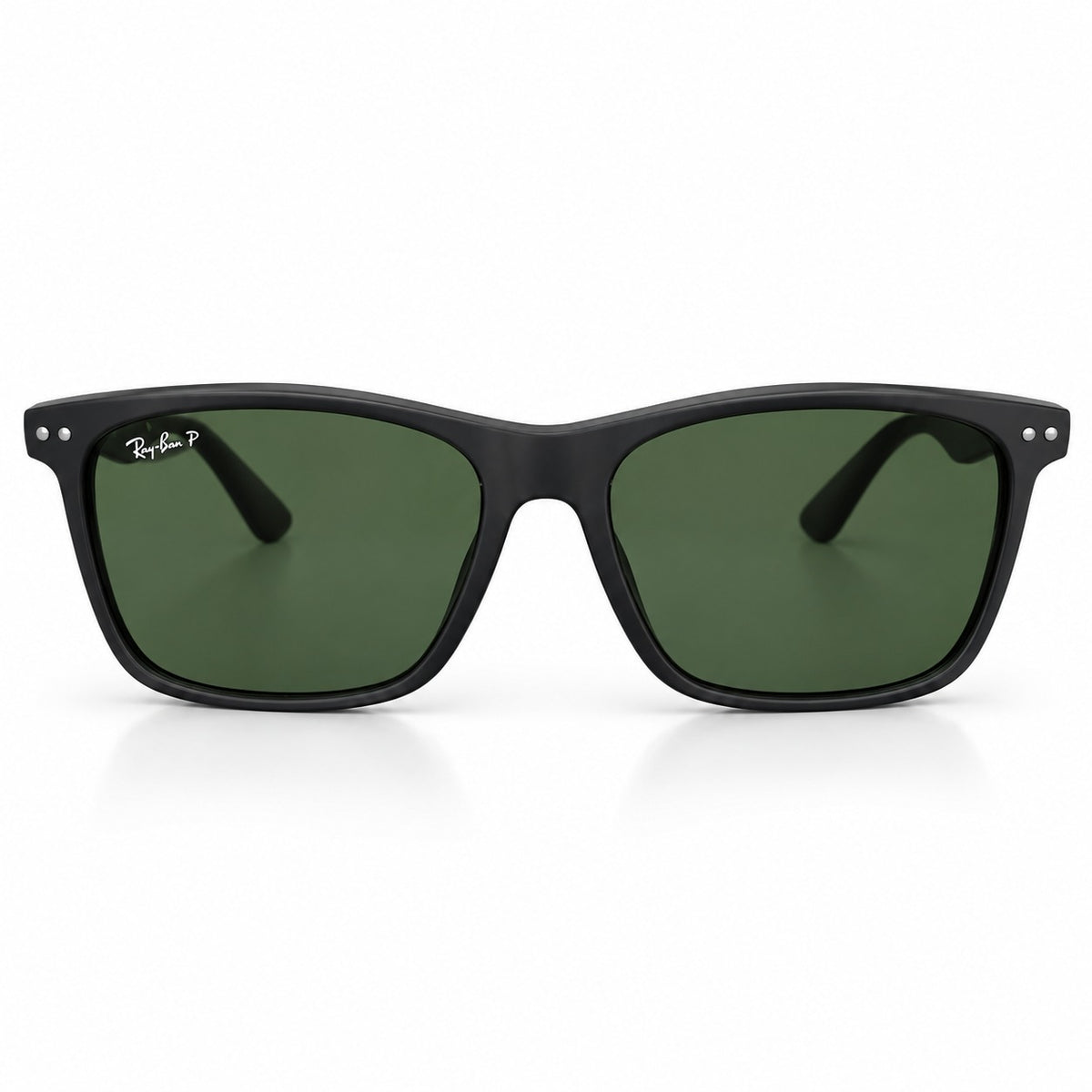 RB 4550 - SUNGLASS - MATTE BLACK - GREEN - POLARISED - SQUARE - LIGHTWEIGHT