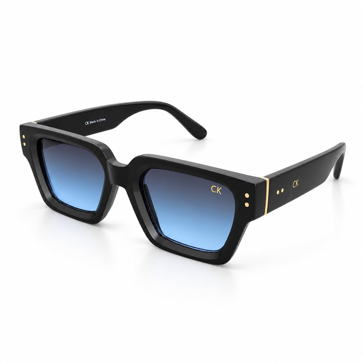 CK 98170 - MATTE BLACK - BLUE TWO TONE - BOLD - CUT SQUARE - SOFT