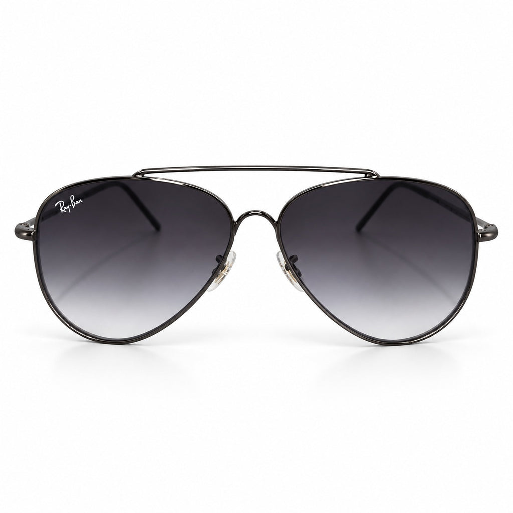 RB - REVERSE - AVIATOR - GUN METALLIC - GREY GRADIENT - HIGH QUALITY