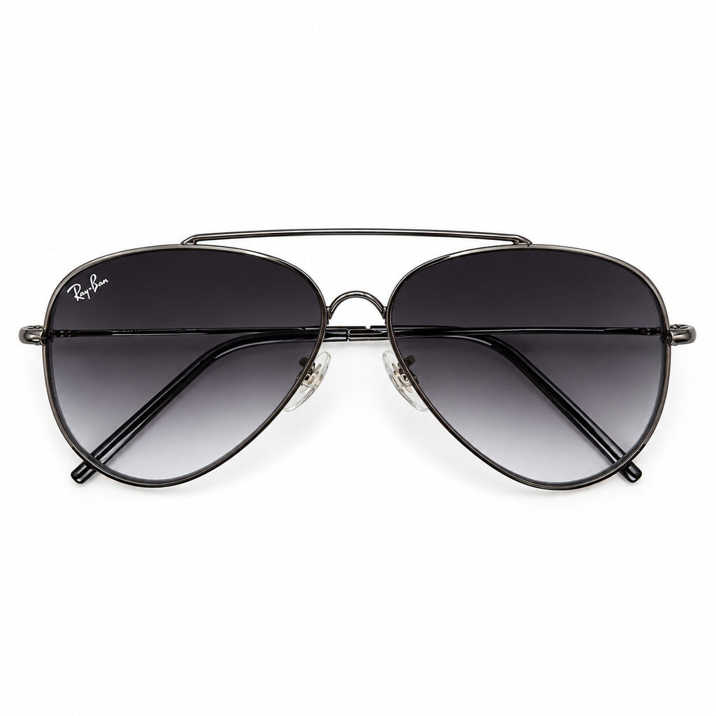 RB - REVERSE - AVIATOR - GUN METALLIC - GREY GRADIENT - HIGH QUALITY