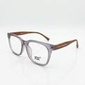 MONT BLANC 5181 - ROUND SQUARE - LIGHTWEIGHT - MATTE GREY - WOOD - UNISEX