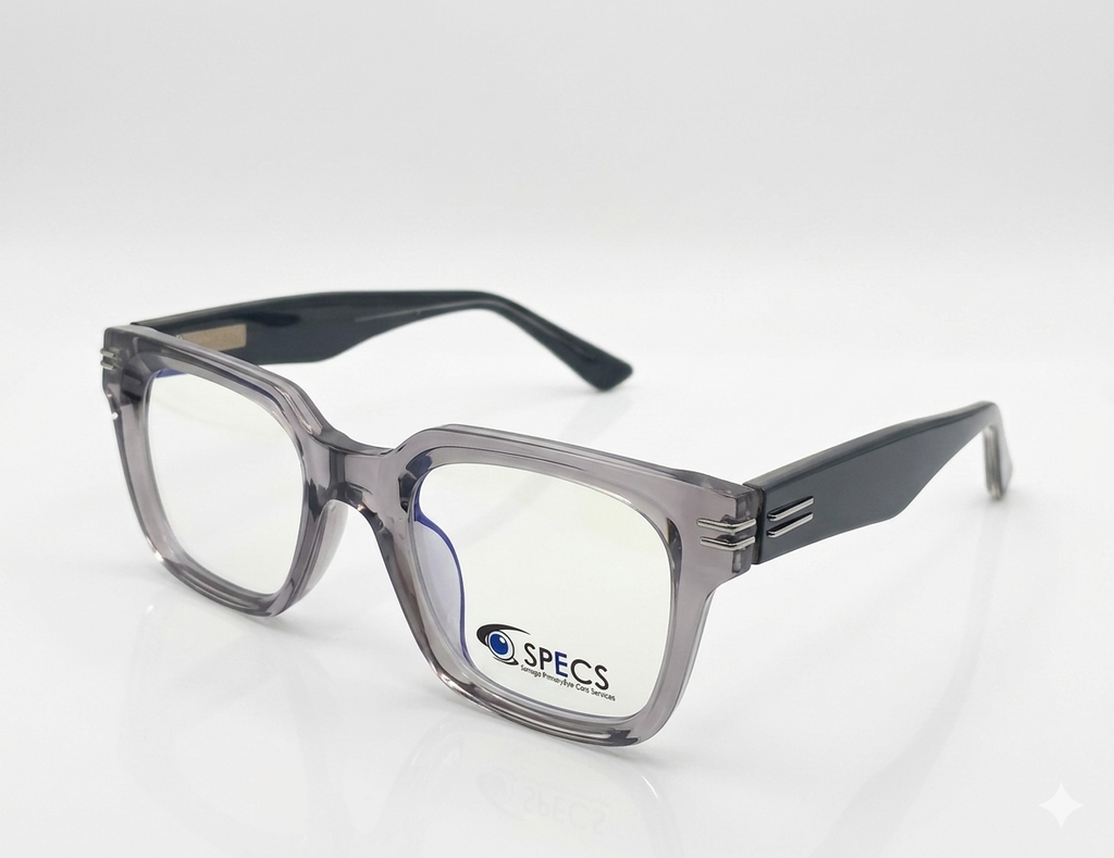 SPECS 81014 - BOLD - ACETATE - SQUARE - GREY TRANSPARENT - EYEWEAR