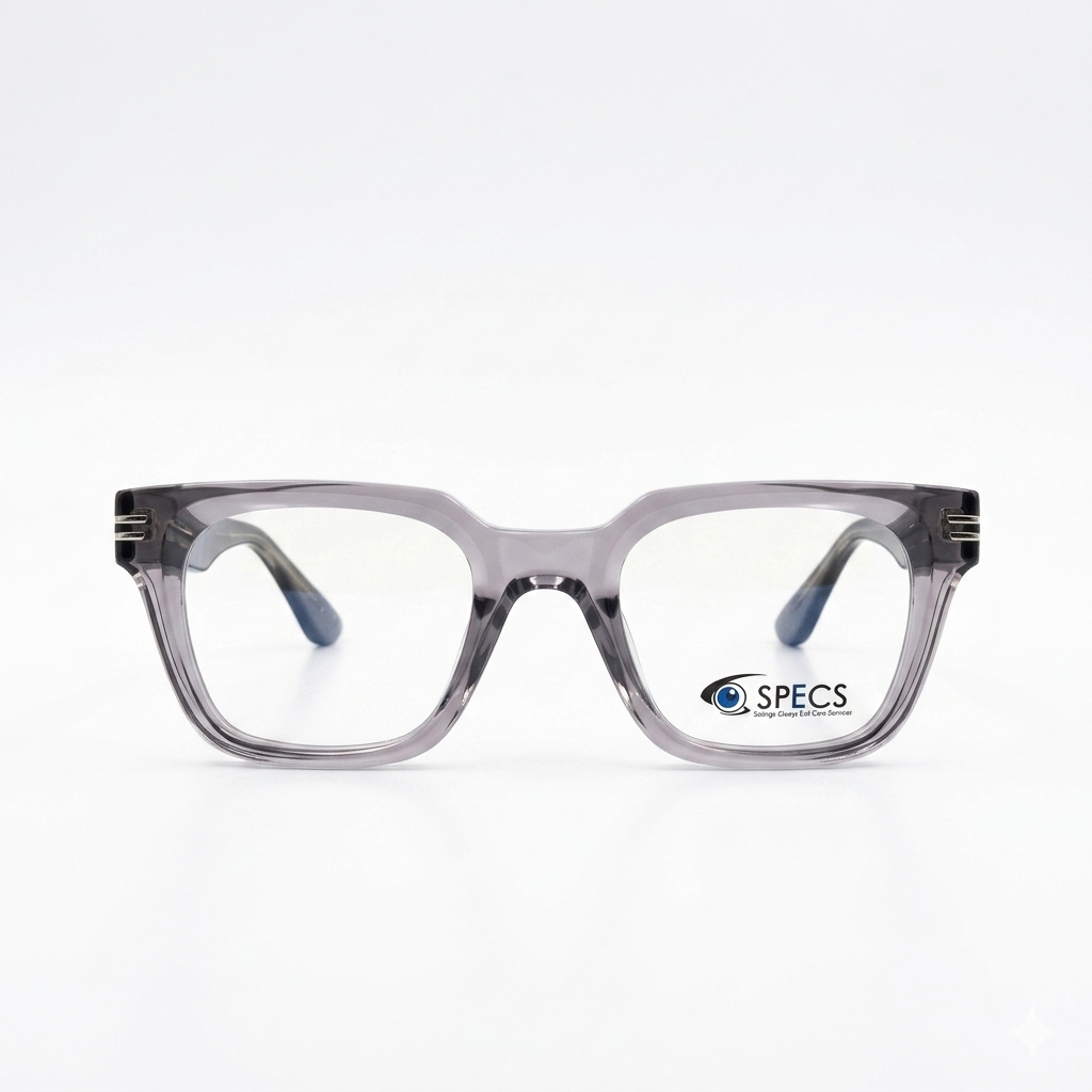 SPECS 81014 - BOLD - ACETATE - SQUARE - GREY TRANSPARENT - EYEWEAR