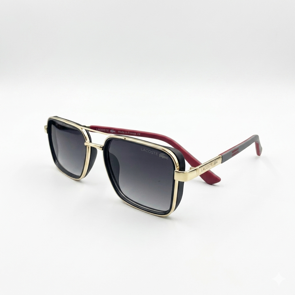 LACOSTE 58501 - SQUARE - DOUBLE BRIDGE - GOLDEN BLACK - PREMIUM