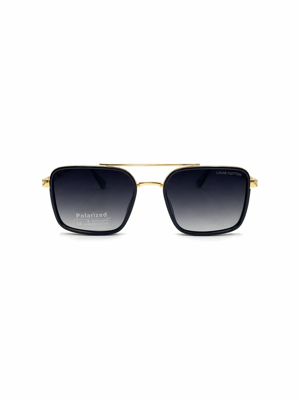 LV 58453 -POLARISED - SQUARE - DOUBLE BRIDGE - GOLDEN BLACK - PREMIUM