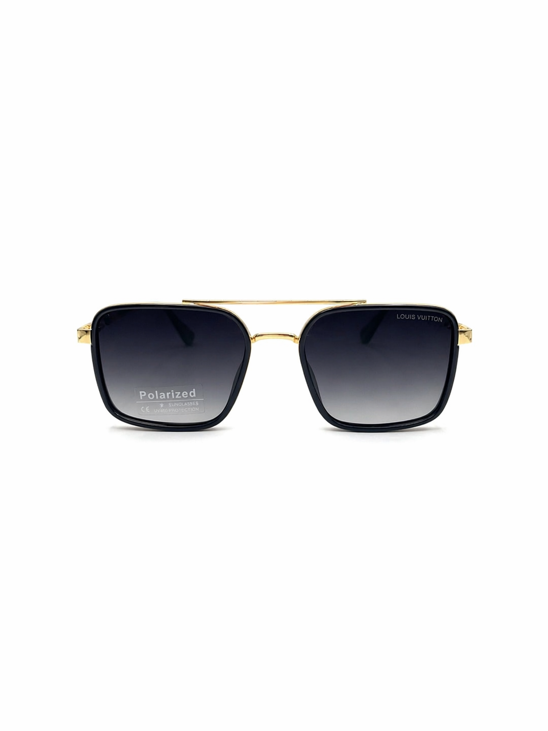 LV 58453 -POLARISED - SQUARE - DOUBLE BRIDGE - GOLDEN BLACK - PREMIUM