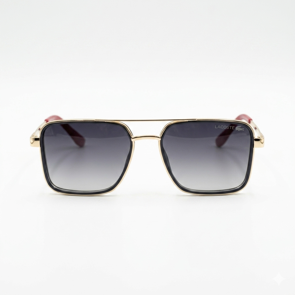 LACOSTE 58501 - SQUARE - DOUBLE BRIDGE - GOLDEN BLACK - PREMIUM