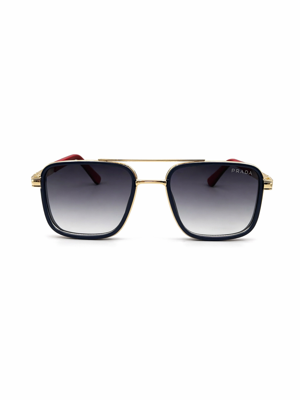 PRADA 58494 - SUNGLASS - SQUARE - DOUBLE BRIDGE - GOLDEN BLACK - PREMIUM