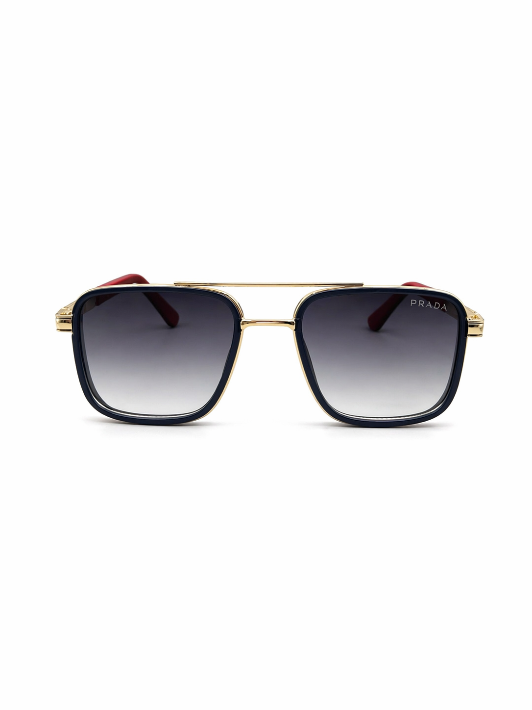 PRADA 58494 - SUNGLASS - SQUARE - DOUBLE BRIDGE - GOLDEN BLACK - PREMIUM