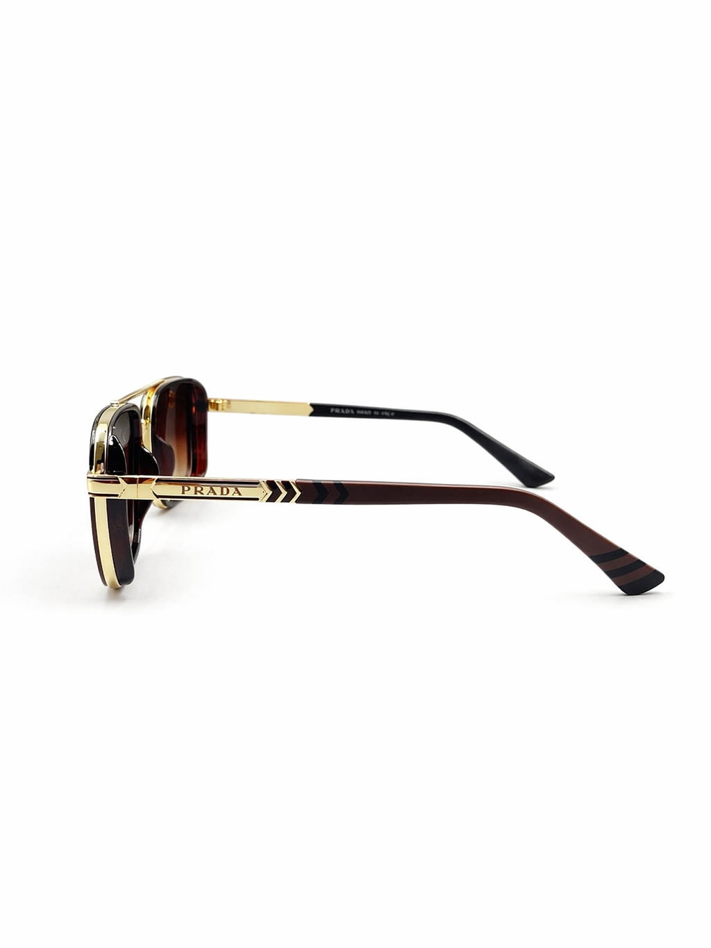 PRADA 58494 - SQUARE - DOUBLE BRIDGE - GOLDEN BROWN - METAL - PREMIUM