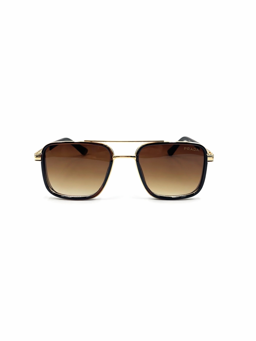 PRADA 58494 - SQUARE - DOUBLE BRIDGE - GOLDEN BROWN - METAL - PREMIUM