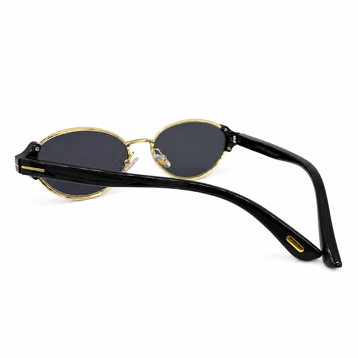 TF 9812 - SHADES - OVAL CATEYE - TRENDY - GOLDEN BLACK - PREMIUM - WOMEN
