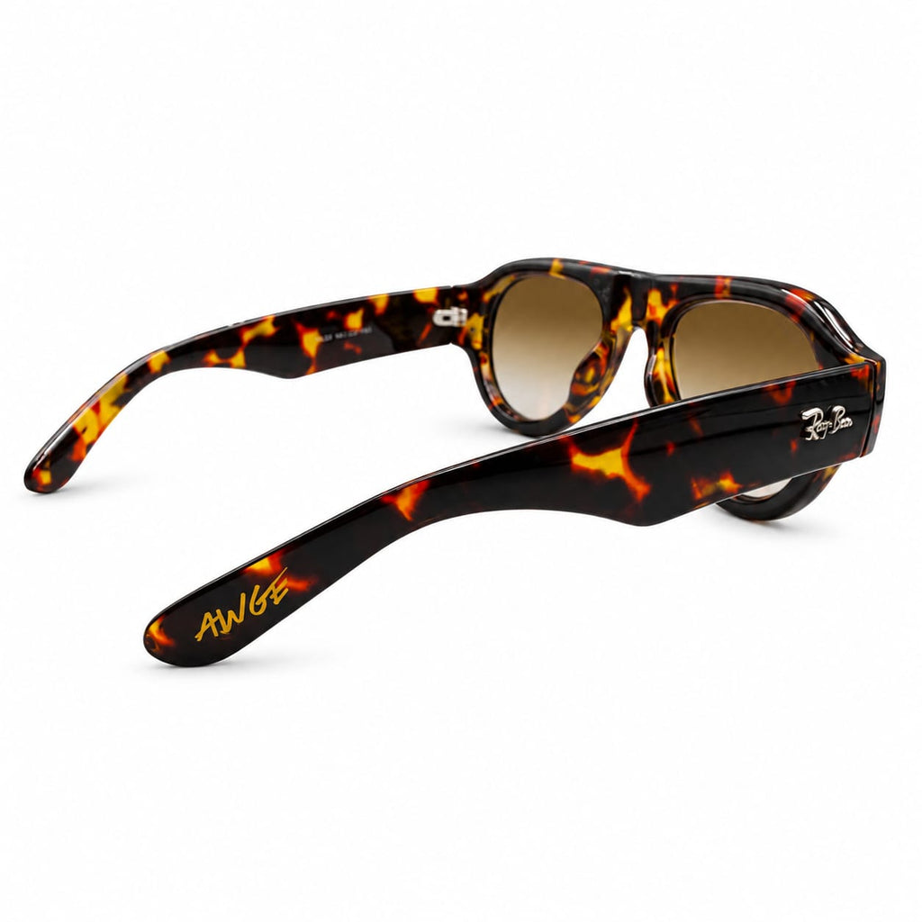 RB - AVIATAR - PUFFER - TORTOISE - BROWN GRADIENT - DIAMOND HARD - ACETATE - BOLD - PREMIUM