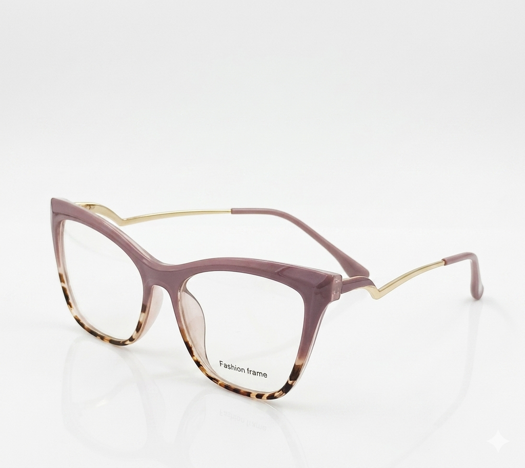 TR 5055 - EYEWEAR - LADIES - CATEYE - DESIGNER - TEA PINK - BIG SHAPE