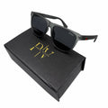 GC 0524 - SUNGLASS - ROUNDED SQUARE - MATTE GREY - BLACK - PREMIUM - AFFORDABLE
