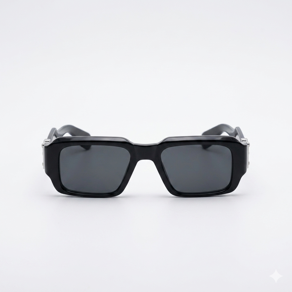 SUNGLASS - ACETATE - BOLD - BLACK - AURA - UV400 - UNISEX