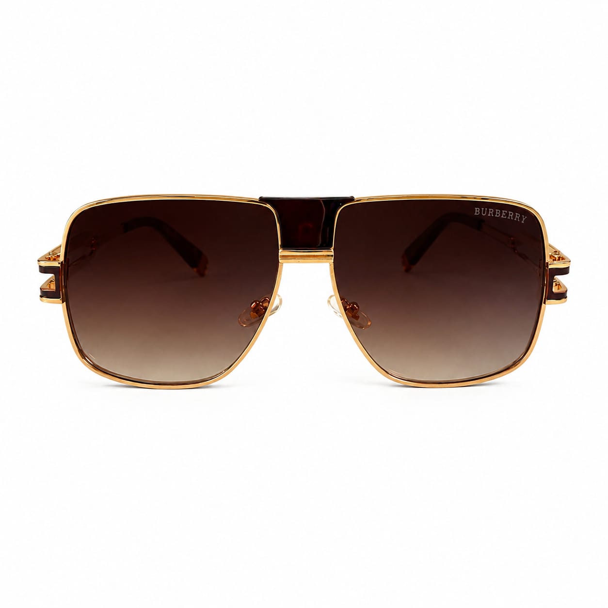 BR - OVERSIZE - SQUARE - METAL - BROWN DOUBLE SHADE - STRAIGHT BRIDGE - PREMIUM - MEN