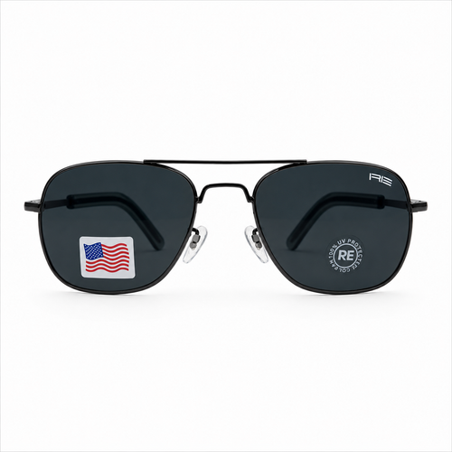 AMERICAN AIR FORCE -  GUN METALLIC- BLACK - DIAMOND HART - GLASS - GENTLEMEN