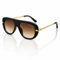 TF - TRENDY - BOLD - BLACK - BROWN GRADIENT - FLAT TOP ROUND - QUALITY