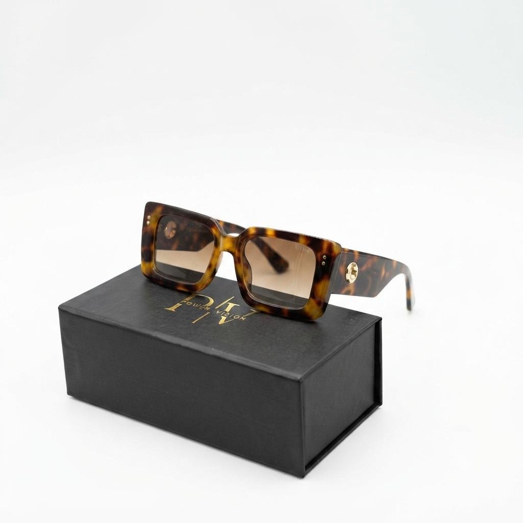 DT 9184 - BOLD - SQUARE - TORTOISE - BROWN GRADIENT - WOMEN - QUALITY