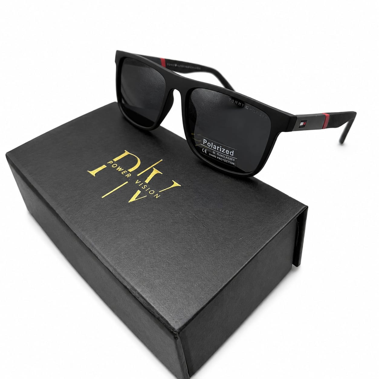 TH 88021 - POLARISED - MATTE BLACK - TEXTURE BLACK GREY BRANDING SIDES - 💯 COMFORTABLE - PREMIUM