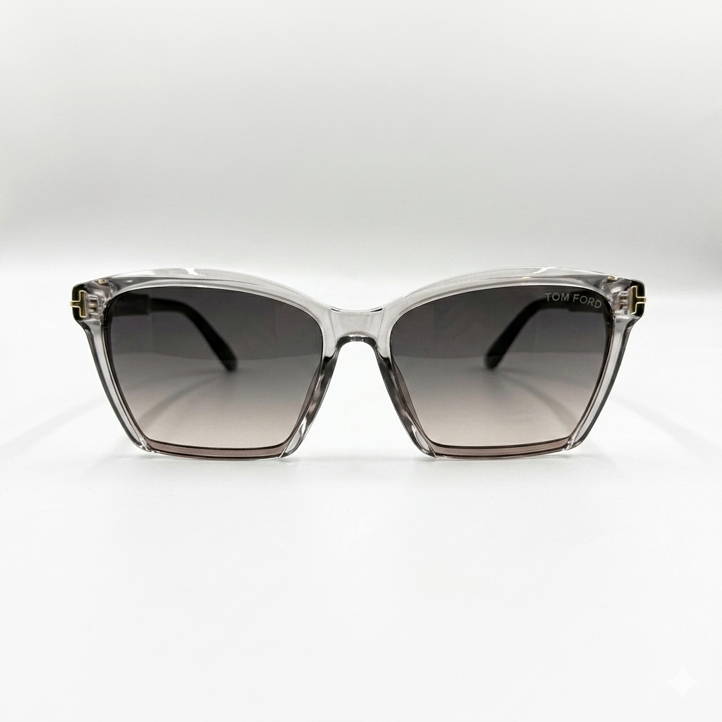 TF 99216 - SUNGLASS- CAT EYES - ACETATE - GREY - WOMEN - PREMIUM