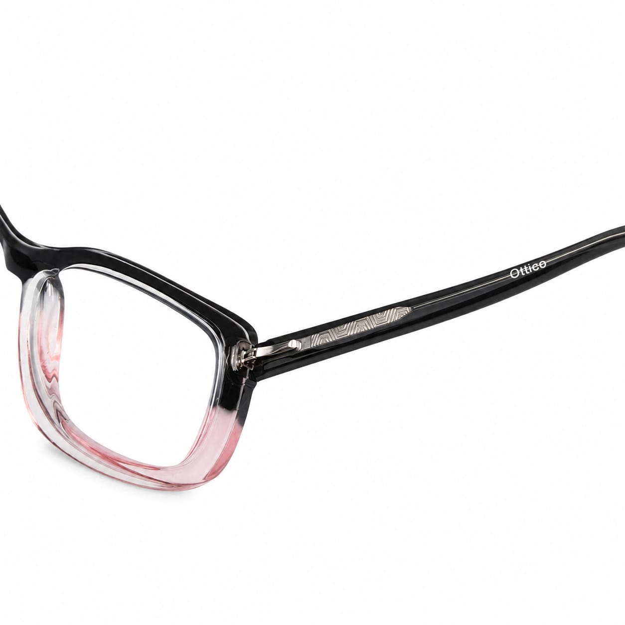 DESIGNER 82098 - CATEYE - BLACK - PINK TRANSPARENT - STRECHABLE - PREMIUM - QUALITY