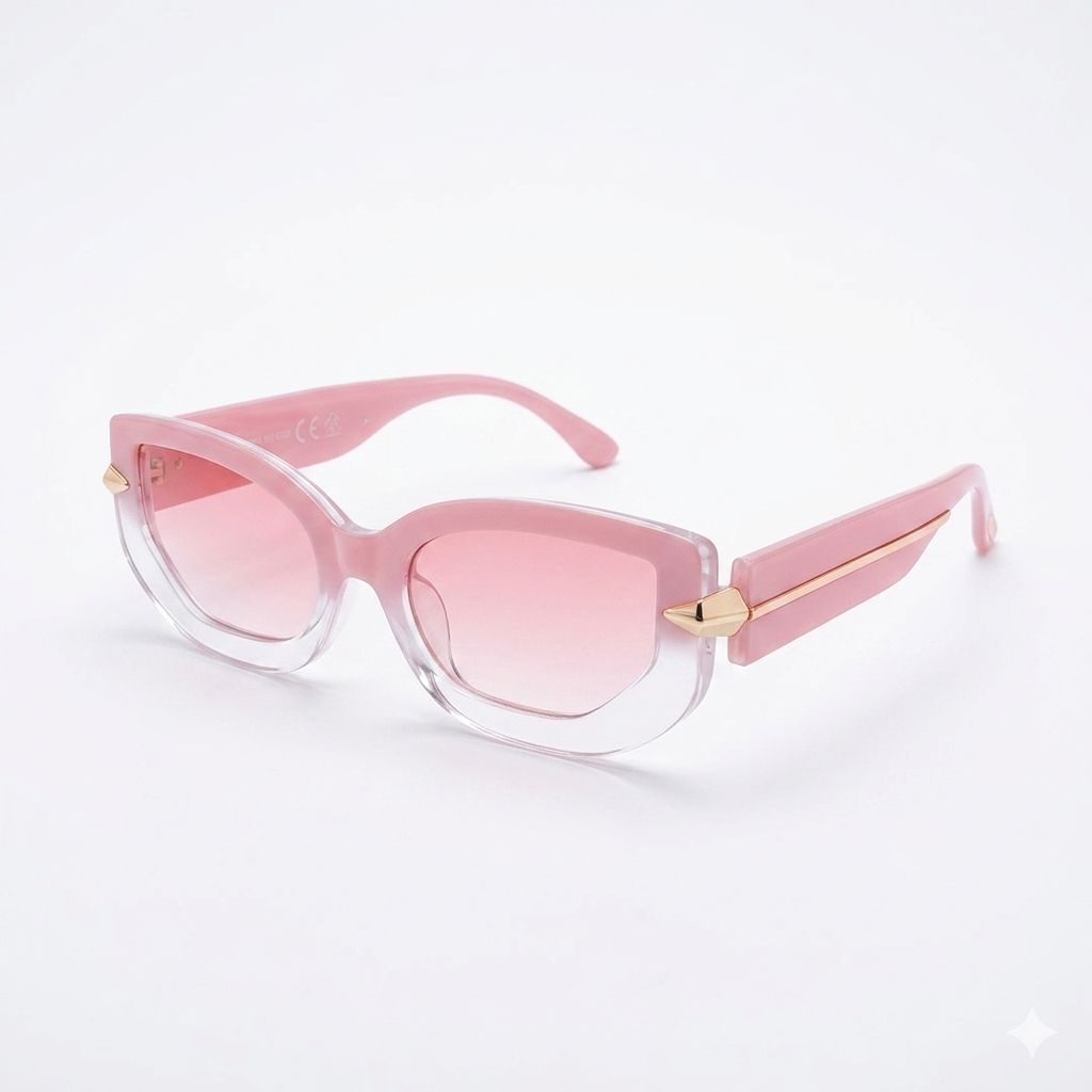 PCF 11049 - SUNGLASS - LADIES - PINK - PINK DOUBLE SHADE - TR - UV