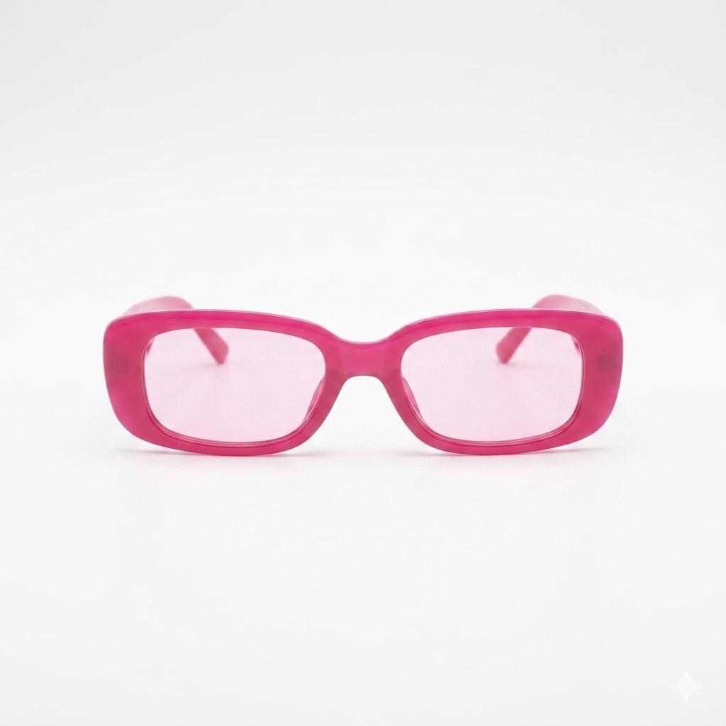 SUNGLASS - LADIES - FUNKY - PINK - PINK DOUBLE SHADE - RECTANGULAR