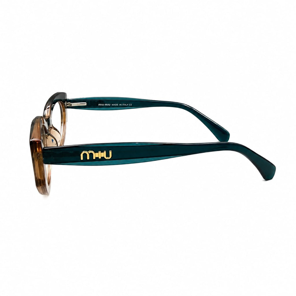 MIU MIU 24198 - BOLD - CATEYE - SEA GREEN - CHAMPAGNE - LADIES - QUALITY - PREMIUM