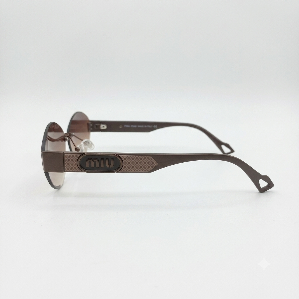 MIU MIU - SHADES - LADIES - CATEYE - RIMLESS - BROWN SHADES - PREMIUM