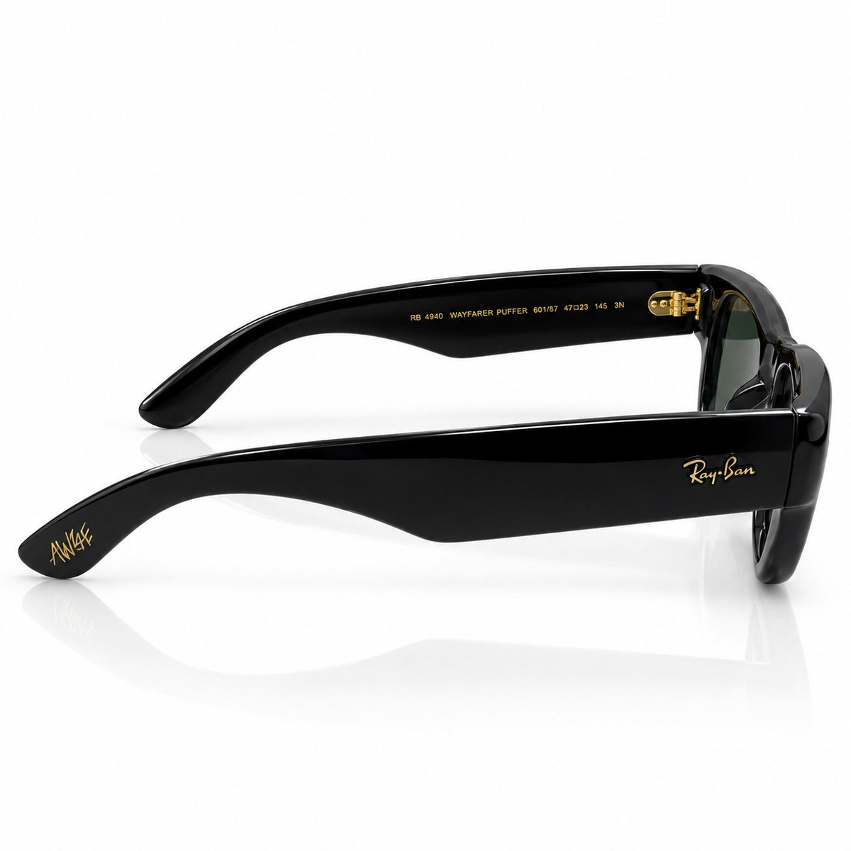 RB 4940 - WAYFARER PUFFER - BOLD - BLACK - SQUARE - ACETATE - HIGH QUALITY