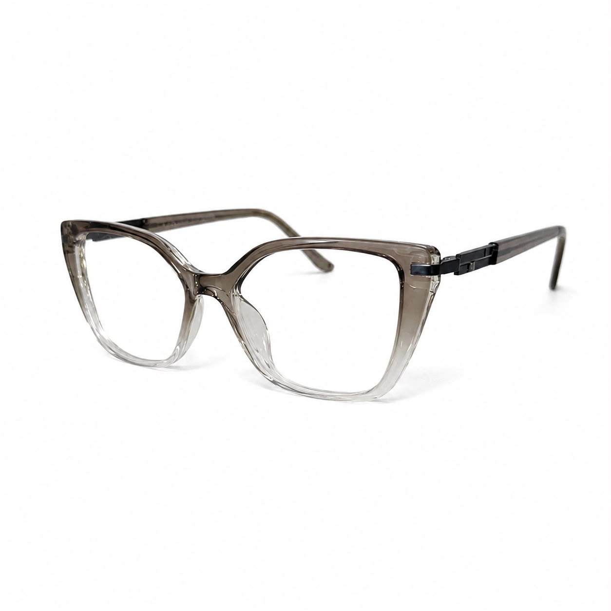 EYEWEAR 2003 - LADIES - CATEYE - GREY TRANSPARENT - SPRING HINGES - EVERYDAY