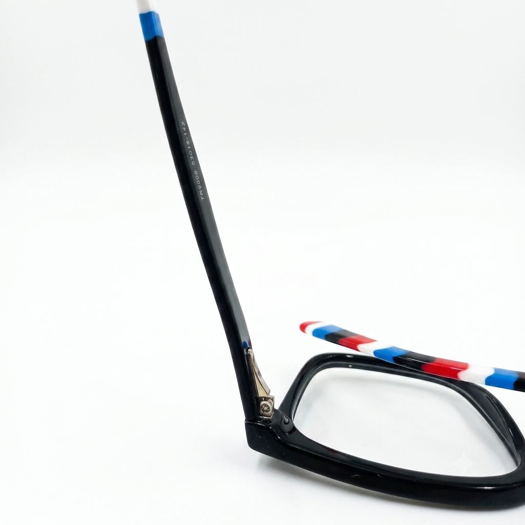TR 6608 - EYEWEAR - BLACK - SQUARE - SPRING HINGES - DURABLE