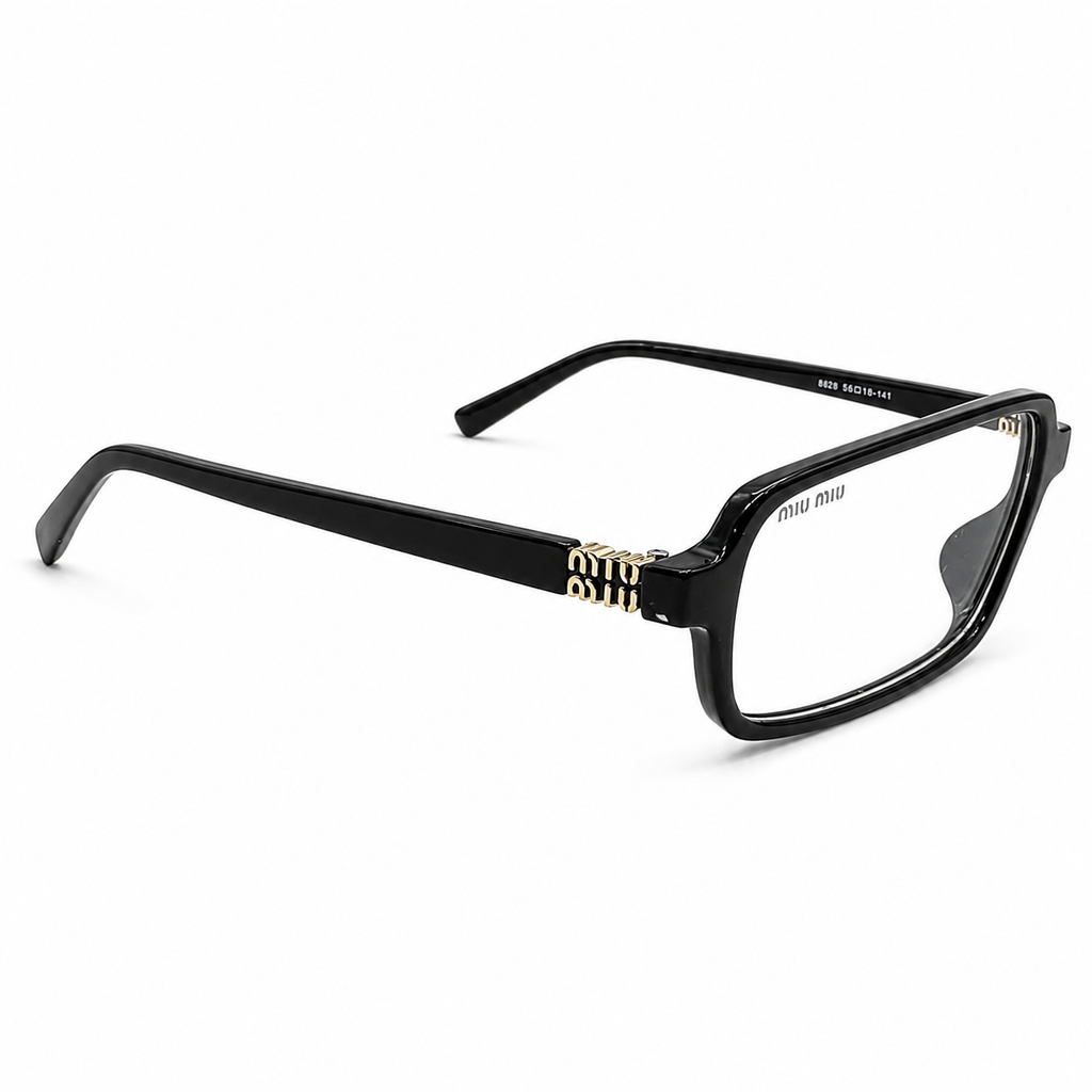 MIU MIU 5520 - TRENDY - SLEEK - SOFT RECTANGULAR - BLACK - WOMEN