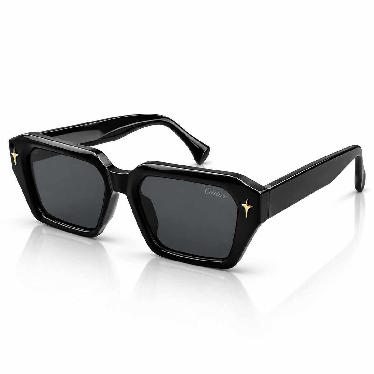 CR 2343 - CUT SQUARE - BOLD - BLACK - ACETATE - SIMPLICITY