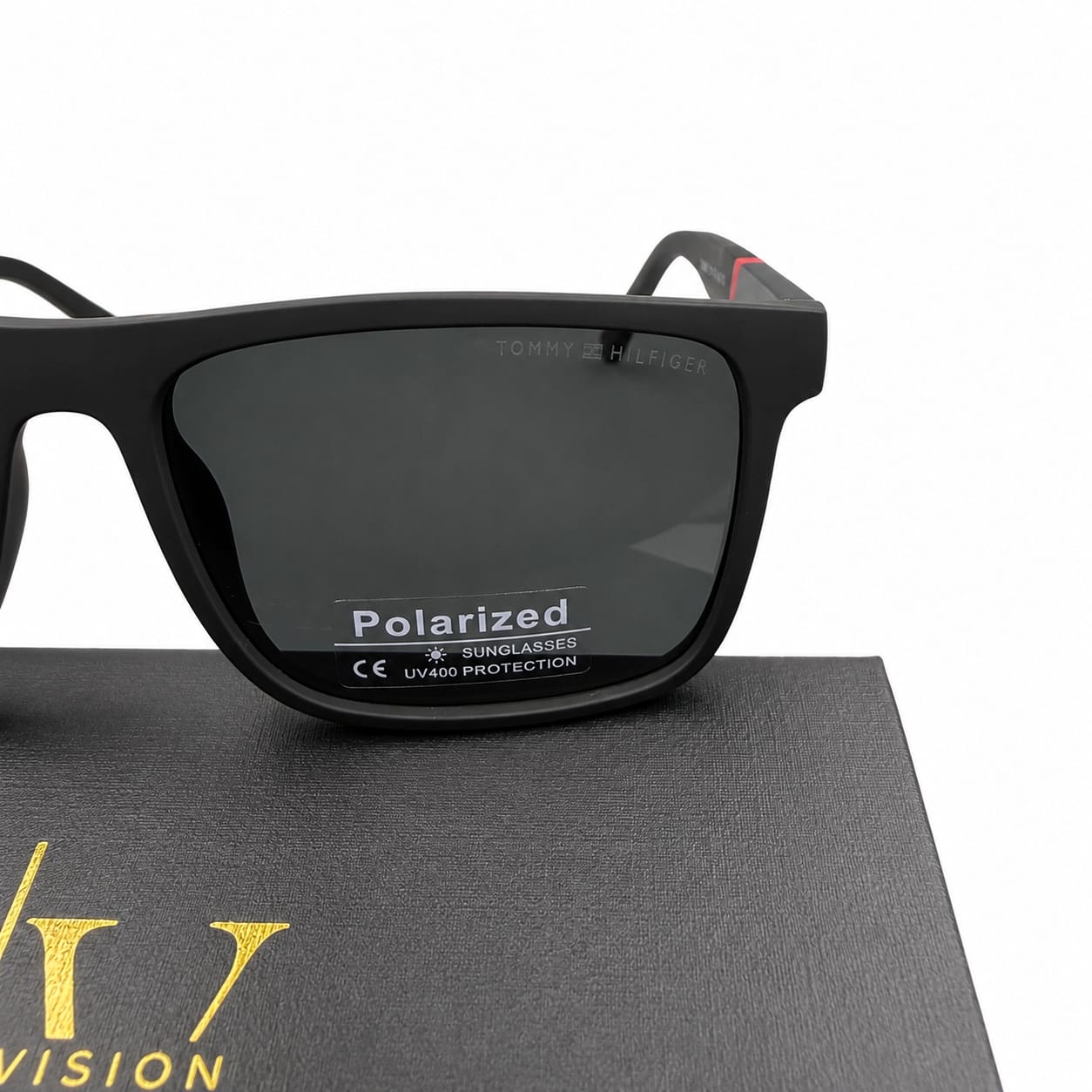 TH 88021 - POLARISED - MATTE BLACK - TEXTURE BLACK GREY BRANDING SIDES - 💯 COMFORTABLE - PREMIUM
