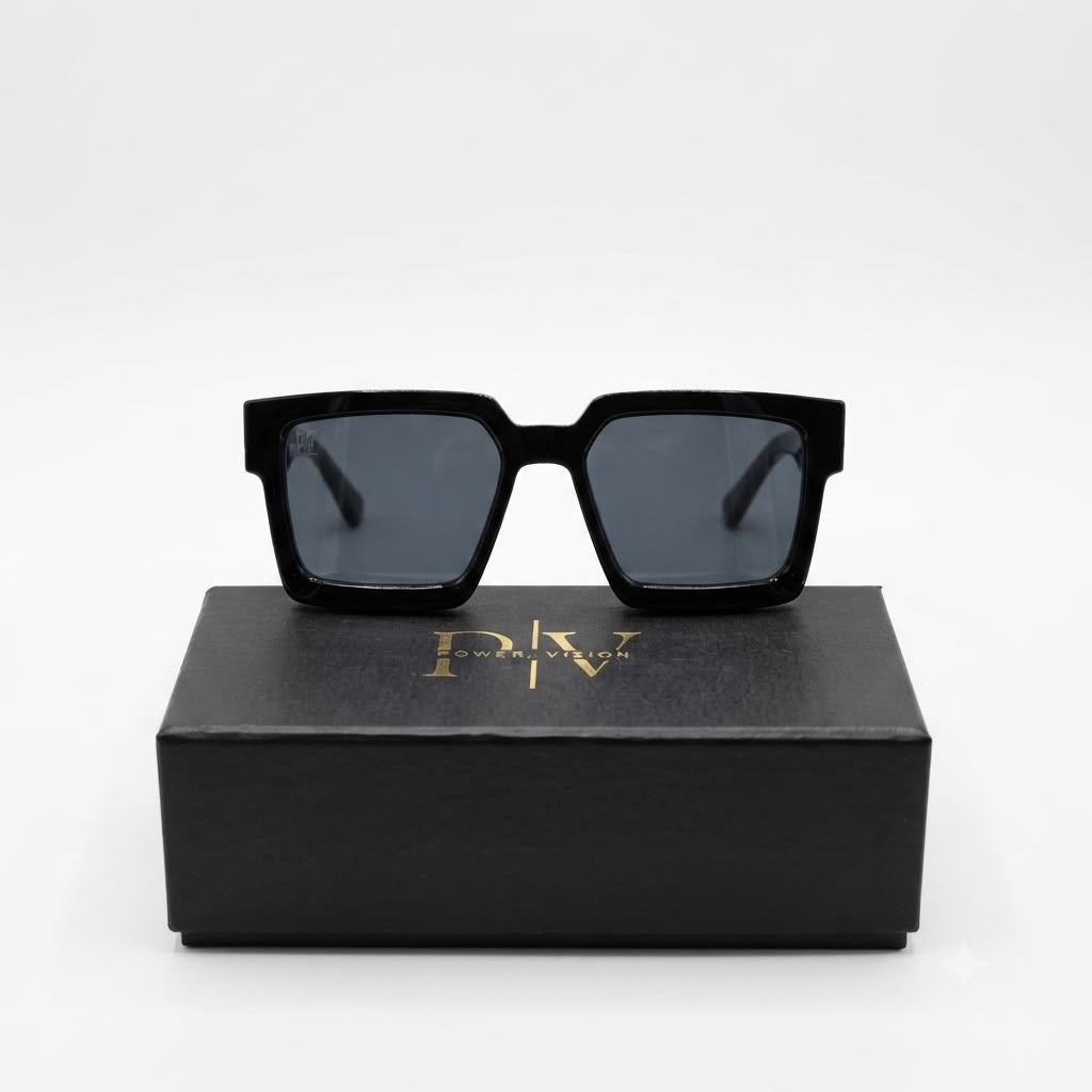 MILLIONAIRE - BOLD - BLACK - DESIGNER - DESIGNER SIDE TEMPLE - ACETATE - PREMIUM