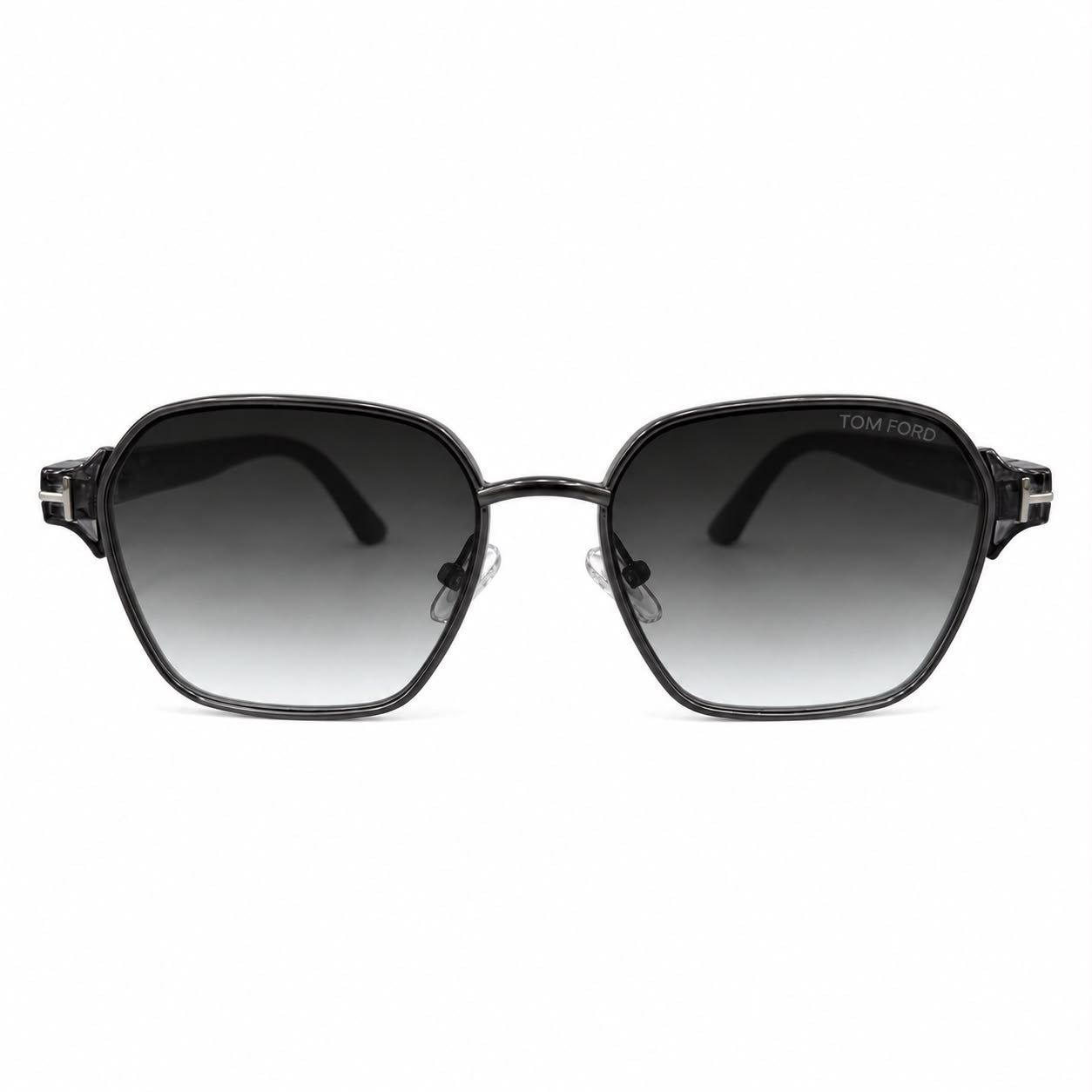 TF 9813 - SUNGLASS - GUN METALLIC - GREY - GRADIENT - GEOMETRIC SQUARE - PREMIUM - UNISEX