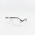 TR 251137 - EYEGLASS - MEN - GEOMETRIC SQUARE - ANGULAR EDGES - TRANSPARENT - OVERSIZE