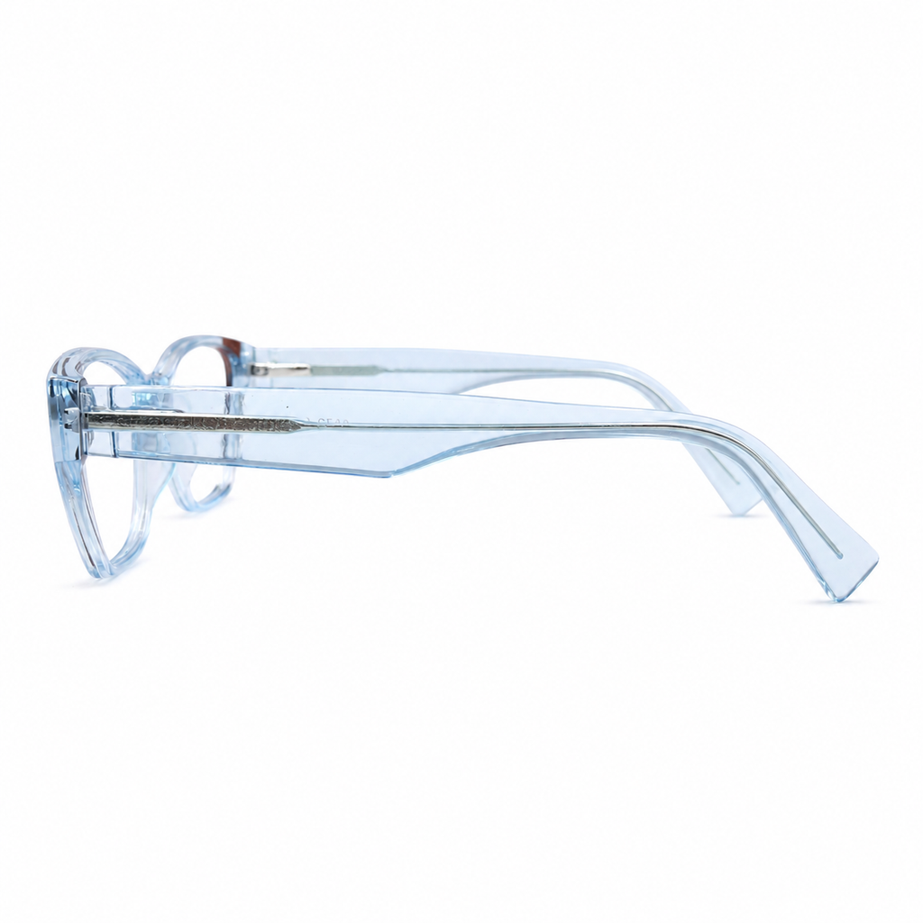 VISION 6572 - EYEWEAR - SEMI CATEYE - BOLD - AQUA - TRANSLUCENT - WOMEN