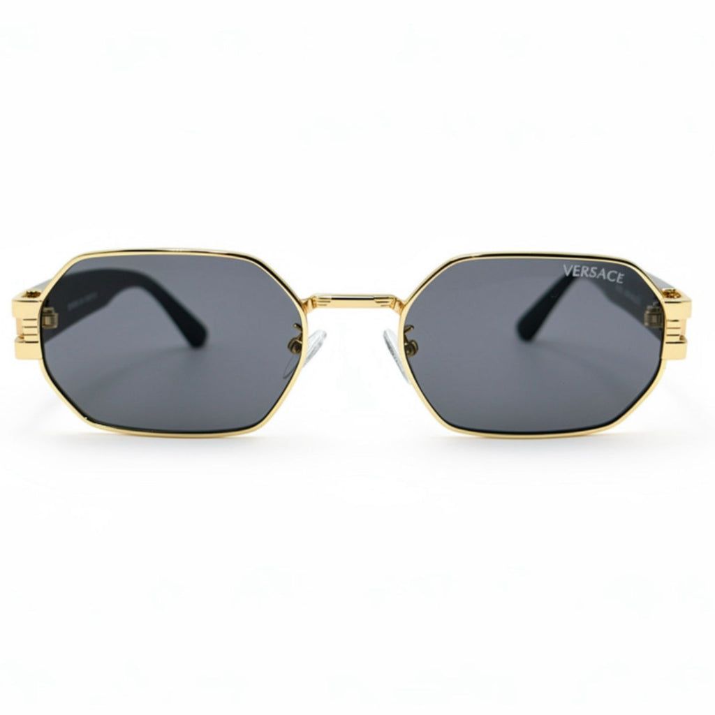 VE672 - SHADES - GOLDEN - BLACK - UV - RECTANGULAR CUT - PREMIUM