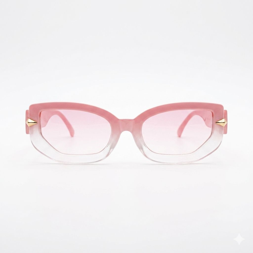 PCF 11049 - SUNGLASS - LADIES - PINK - PINK DOUBLE SHADE - TR - UV