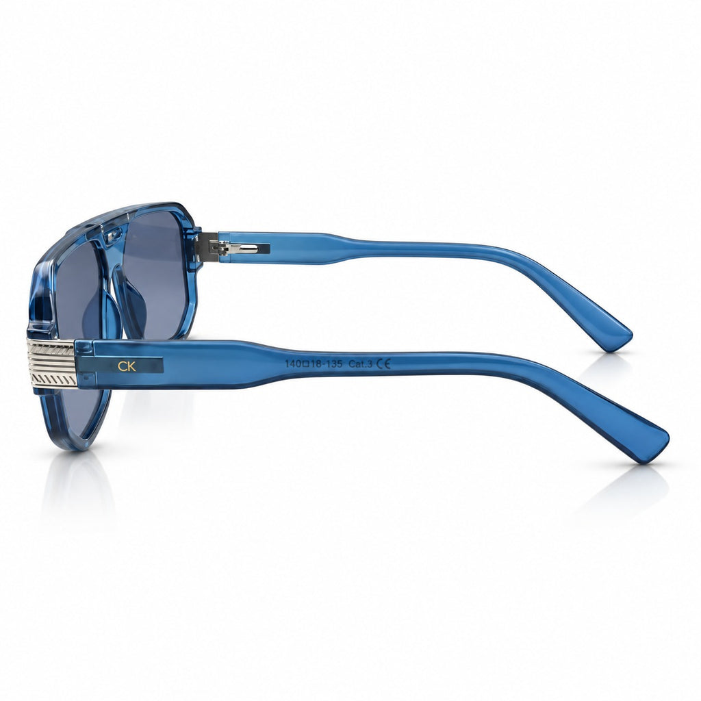 CK 1150 - SUNGLASS - NAVIGATOR SQUARE - OCEANIC BLUE - ACETATE - SPRING HINGES