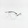 TR 251136 - EYEWEAR - DOUBLE BRIDGE - TRANSPARENT - BLACK - SPRING HINGES - MEN