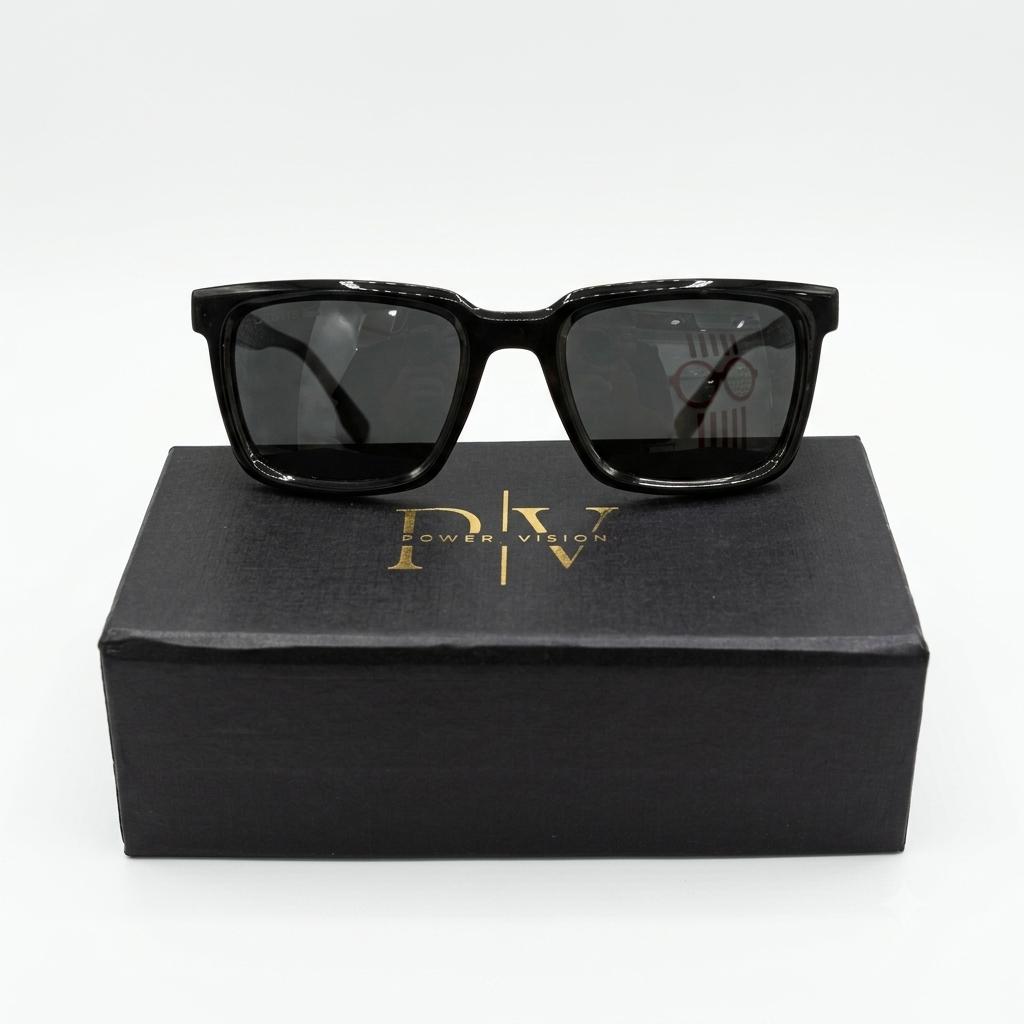 LAC 24064 - SUNGLASS - POLARISED - BLACK - BRANDING - FLEXIBLE SIDES - PREMIUM
